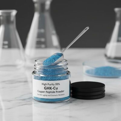 Độ tinh khiết cao 99% GHK-Cu bột peptide đồng cho nghiên cứu chống lão hóa và mỹ phẩm
