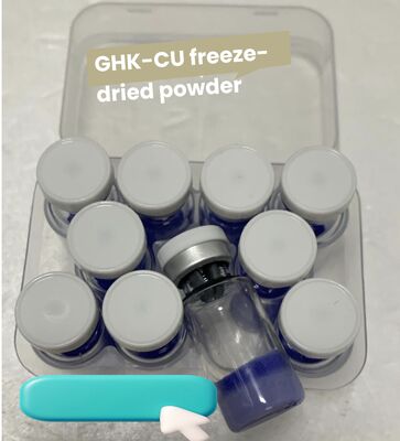 Cosmetic Grade GHK-Cu Copper Peptide Powder with High Purity ≥99% for Anti Aging Skin Repair Research