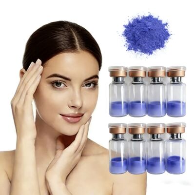 Bột lyophilized GHK-Cu tinh khiết cao 100mg Vials For Skin Repair Research Cosmetic Formulation