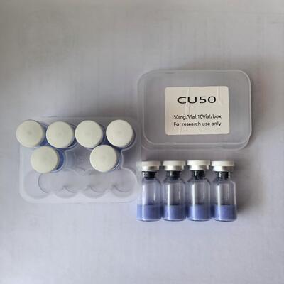 Độ tinh khiết cao GHK-Cu Bột peptide đồng cho các ứng dụng mỹ phẩm Copper Tripeptide-1 Raw Material Blue Peptide Ingredient Stable Quality
