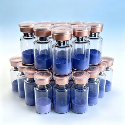 Khá tinh khiết cao GHK-Cu bột peptide đồng cho mỹ phẩm chăm sóc da đồng tripeptide-1 thành phần Blue peptide vật liệu chất lượng nghiên cứu ổn định