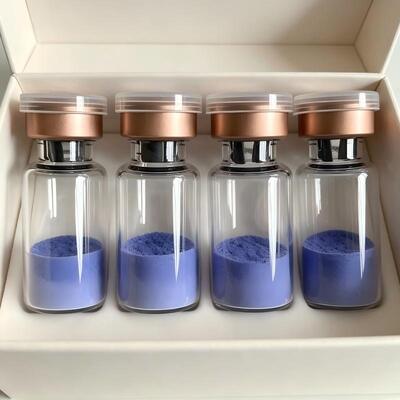Khá tinh khiết cao GHK-Cu Peptide đồng bột Copper Tripeptide-1 cho chăm sóc mỹ phẩm Blue Peptide Ingredient